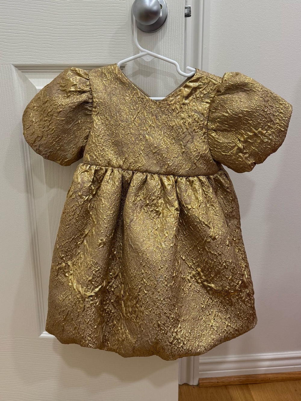 H&M girls gold bubble dress 3T